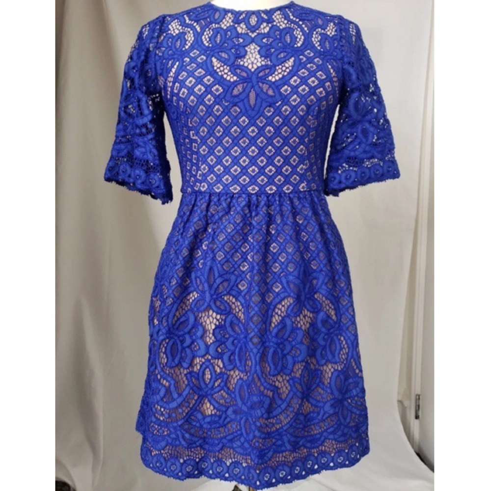 Cobalt lace dress